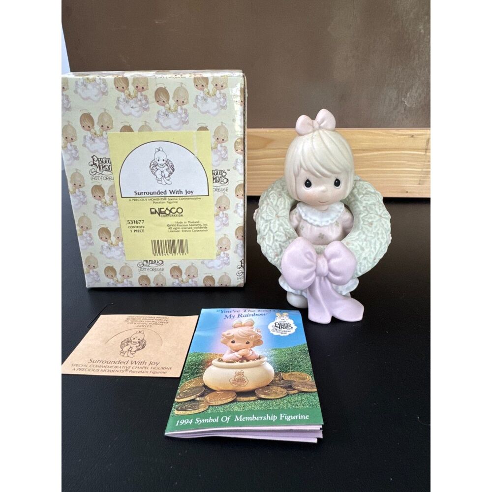 1983 Precious Moments "Surrounded With Joy" Figurine # E-0506